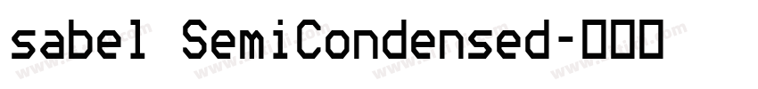 sabel SemiCondensed字体转换